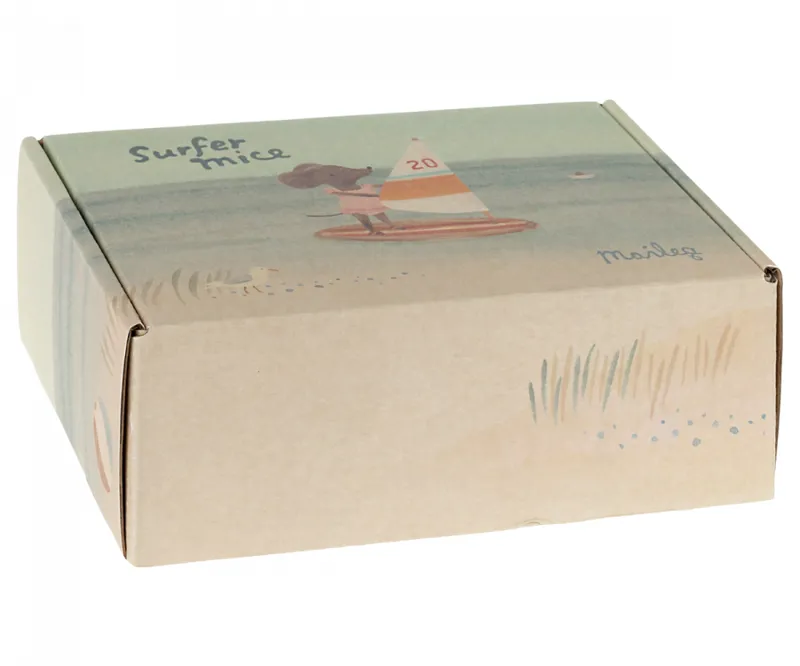 Maileg Little Sister Wind Surfer Mouse-2